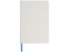 Блокнот Spectrum A5 с белой бумагой и цветной закладкой, белый/ярко-синий, арт. 10713501 фото 3 — Бизнес Презент