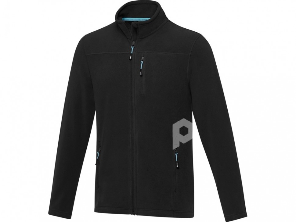 Мужская флисовая куртка Amber на молнии из переработанных материалов по стандарту GRS, черный, арт. 37529903XL фото 1 — Бизнес Презент
