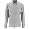 Рубашка поло мужская с длинным рукавом Perfect LSL Men, серый меланж, арт. 02087360S фото 1 — Бизнес Презент