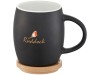 Керамическая чашка Hearth с деревянной крышкой-костером, черный/белый, арт. 10046600 фото 6 — Бизнес Презент