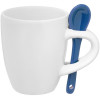 Кофейная кружка Pairy с ложкой, белая с синей, арт. 13138.64 фото 1 — Бизнес Презент