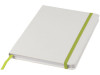 Блокнот Spectrum A5 с белой бумагой и цветной закладкой, белый/лайм, арт. 10713503 фото 1 — Бизнес Презент