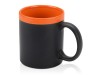 Кружка с покрытием для рисования мелом Да Винчи, черный/оранжевый, арт. 879858 фото 1 — Бизнес Презент