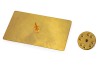 Значок металлический Прямоугольник закругленные углы, золотистый, арт. 130202 фото 4 — Бизнес Презент