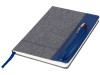 Блокнот А5 с кожаной вставкой, серый/синий, арт. 10723001 фото 1 — Бизнес Презент