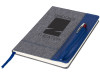 Блокнот А5 с кожаной вставкой, серый/синий, арт. 10723001 фото 5 — Бизнес Презент