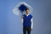 Квадратный зонт-трость Octagon, синий с белым, арт. 12369.46 фото 6 — Бизнес Презент