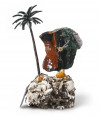 Часы «Пальмовый рай» из яшмы с бронзой, арт. 20145 фото 1 — Бизнес Презент