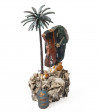 Часы «Пальмовый рай» из яшмы с бронзой, арт. 20145 фото 2 — Бизнес Презент