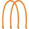 Ручки Corda для пакета M, оранжевый неон, арт. 23109.22 фото 1 — Бизнес Презент