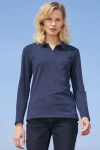 Рубашка поло женская с длинным рукавом Perfect LSL Women, темно-синяя, арт. 02083319S фото 6 — Бизнес Презент