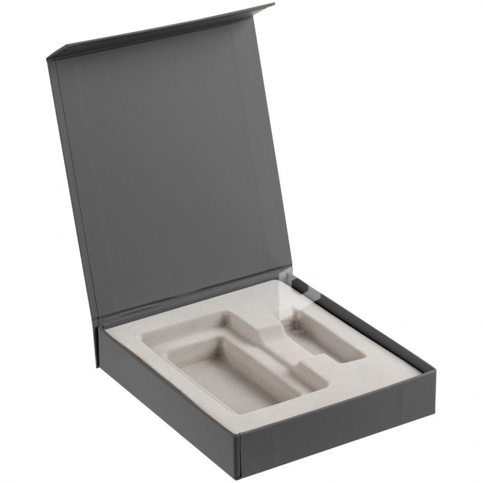 Коробка Latern для аккумулятора 5000 мАч и флешки, серая, арт. 11606.10 фото 1 — Бизнес Презент