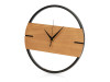 Деревянные часы с металлическим ободом, диаметр 30 см, Time Wheel горизонтальные, натуральный/черн, арт. 186239 фото 1 — Бизнес Презент