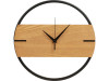 Деревянные часы с металлическим ободом, диаметр 30 см, Time Wheel горизонтальные, натуральный/черн, арт. 186239 фото 2 — Бизнес Презент