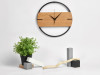 Деревянные часы с металлическим ободом, диаметр 30 см, Time Wheel горизонтальные, натуральный/черн, арт. 186239 фото 6 — Бизнес Презент