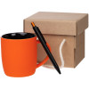 Набор Color Block: кружка и ручка, оранжевый с черным, арт. 14345.23 фото 1 — Бизнес Презент