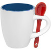 Кофейная кружка Pairy с ложкой, синяя с красной, арт. 13138.45 фото 1 — Бизнес Презент