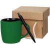 Набор Color Block: кружка и ручка, зеленый с черным, арт. 14345.93 фото 1 — Бизнес Презент