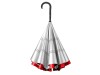 Зонт-трость наоборот Inversa, полуавтомат, красный/серебристый, арт. 989021 фото 3 — Бизнес Презент
