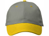 Бейсболка Grip, серый/желтый, арт. 13403804 фото 2 — Бизнес Презент