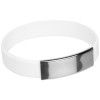 Силиконовый браслет Brisky с металлическим шильдом, белый, арт. 13746.60 фото 1 — Бизнес Презент