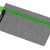 Универсальный пенал из переработанного полиэстера RPET Holder, серый/зеленый