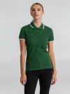 Рубашка поло женская Practice Women 270, зеленая с белым, арт. 6084.901 фото 3 — Бизнес Презент
