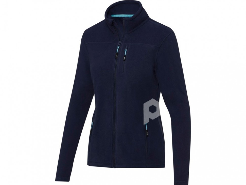 Женская флисовая куртка Amber на молнии из переработанных материалов по стандарту GRS, темно-синий, арт. 3753055L фото 1 — Бизнес Презент