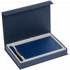 Коробка Silk с ложементом под ежедневник 13x21 см и ручку, синяя, арт. 16205.40 фото 3 — Бизнес Презент