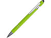 Ручка металлическая soft-touch шариковая со стилусом Sway, зеленое яблоко/серебристый (P), арт. 18381.19p фото 1 — Бизнес Презент