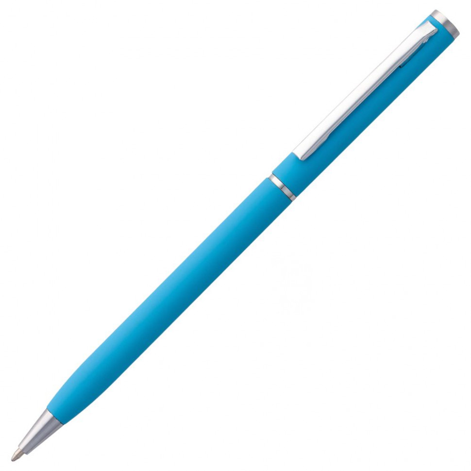 Ручка шариковая Hotel Chrome, ver.2, матовая голубая, арт. 7078.44 фото 1 — Бизнес Презент