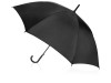 Зонт-трость полуавтоматический с пластиковой ручкой, черный, арт. 907007 фото 2 — Бизнес Презент