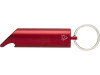 Flare светодиодный фонарик из переработанного алюминия и открывалка для бутылок с брелоком - Красный, арт. 10457421 фото 2 — Бизнес Презент