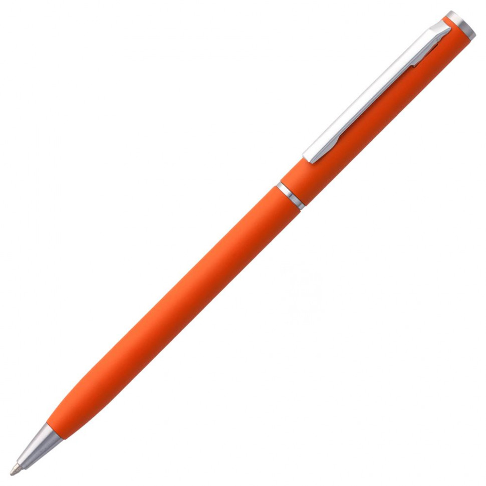 Ручка шариковая Hotel Chrome, ver.2, матовая оранжевая, арт. 7078.20 фото 1 — Бизнес Презент