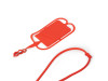 Силиконовый шнурок DALVIK с держателем мобильного телефона и карт, красный, арт. LY7046S160 фото 4 — Бизнес Презент