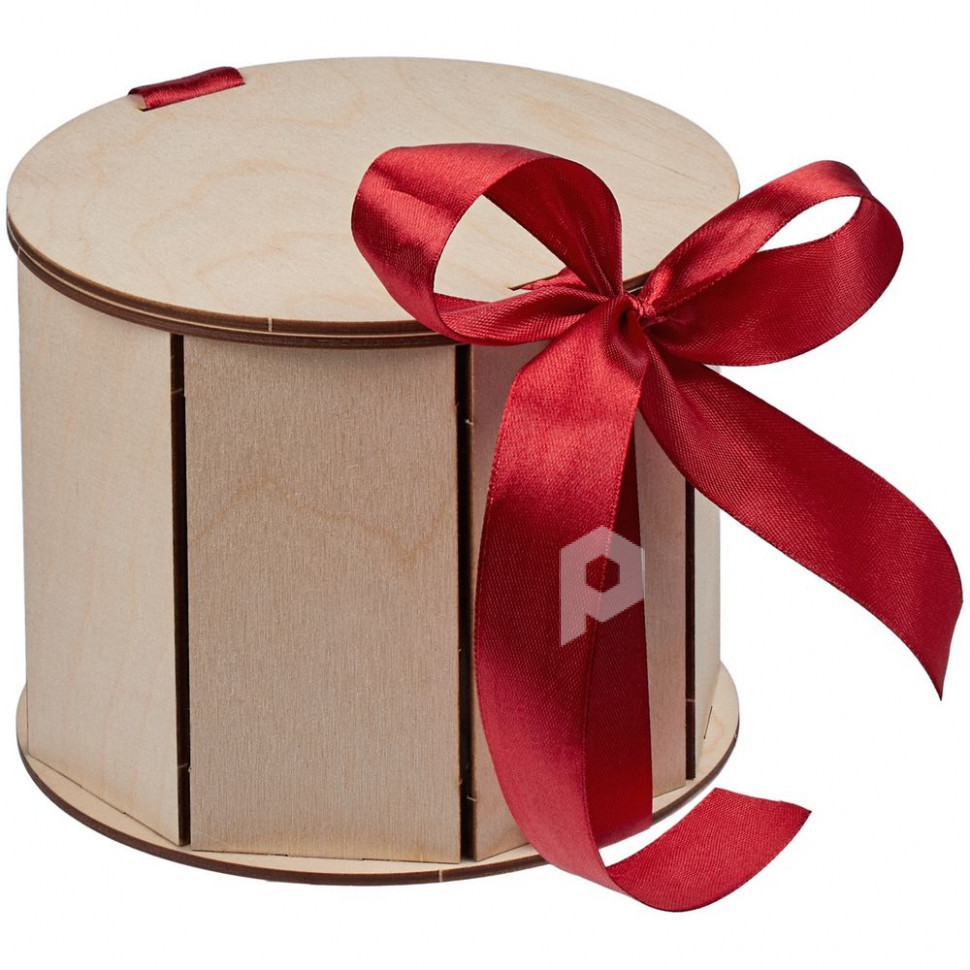 Коробка Drummer, круглая, с красной лентой, арт. 64603.50 фото 1 — Бизнес Презент