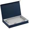 Коробка Silk с ложементом под ежедневник 13x21 см, флешку и ручку, синяя, арт. 16206.40 фото 2 — Бизнес Презент