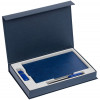 Коробка Silk с ложементом под ежедневник 13x21 см, флешку и ручку, синяя, арт. 16206.40 фото 3 — Бизнес Презент