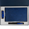 Коробка Silk с ложементом под ежедневник 13x21 см, флешку и ручку, синяя, арт. 16206.40 фото 4 — Бизнес Презент
