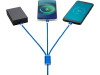 Универсальный зарядный кабель 3-в-1 с двойным входом, синий, арт. 12418053 фото 3 — Бизнес Презент