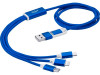 Универсальный зарядный кабель 3-в-1 с двойным входом, синий, арт. 12418053 фото 5 — Бизнес Презент