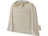 Средняя подарочная сумка Pheebs объемом 1,5 л из хлопка плотностью 150 г/м², переработанного по стандарту GRS, heather natural, арт. 12067106 фото 1 — Бизнес Презент