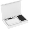 Коробка Silk с ложементом под ежедневник 10x16 см, аккумулятор и ручку, белая, арт. 16207.60 фото 3 — Бизнес Презент