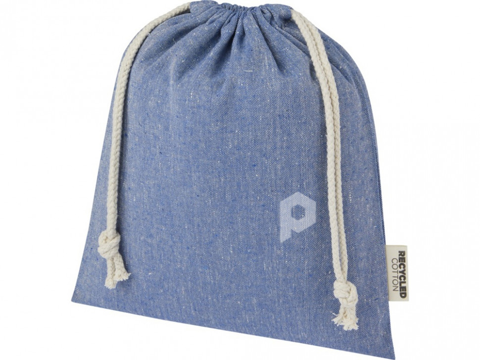 Средняя подарочная сумка Pheebs объемом 1,5 л из хлопка плотностью 150 г/м², переработанного по стандарту GRS, синий, арт. 12067150 фото 1 — Бизнес Презент