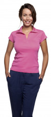 Рубашка поло женская без пуговиц Pretty 220, ярко-розовая, арт. 1835.561 фото 4 — Бизнес Презент