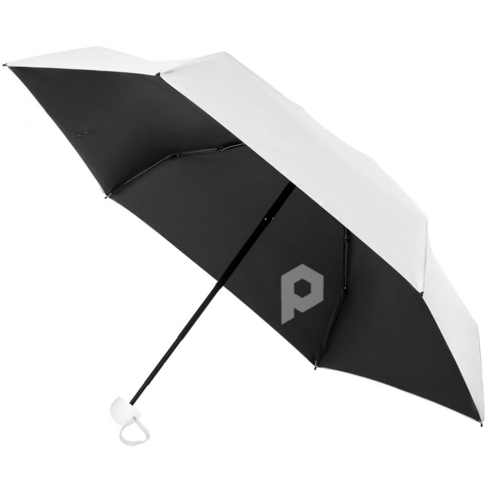 Складной зонт Cameo, механический, белый с белой ручкой, арт. 12370.61 фото 1 — Бизнес Презент