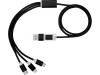 Универсальный зарядный кабель 3-в-1 с двойным входом, черный, арт. 12418090 фото 2 — Бизнес Презент