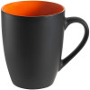 Кружка Bright Tulip, матовая, черная с оранжевым, арт. 10735.32 фото 1 — Бизнес Презент