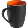 Кружка Bright Tulip, матовая, черная с оранжевым, арт. 10735.32 фото 2 — Бизнес Презент