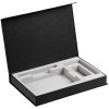Коробка Silk с ложементом под ежедневник 10x16 см, аккумулятор и ручку, черная, арт. 16207.30 фото 2 — Бизнес Презент